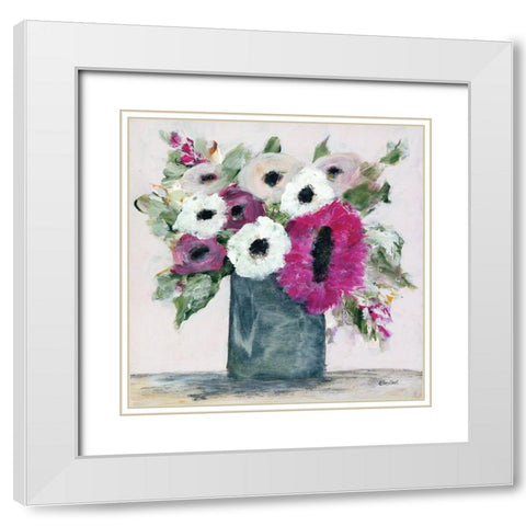 Pretty in Pink And Black III White Modern Wood Framed Art Print with Double Matting by Ebert, Roey