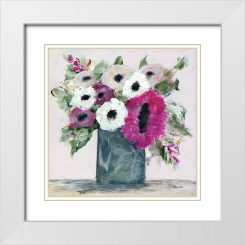 Pretty in Pink And Black III White Modern Wood Framed Art Print with Double Matting by Ebert, Roey