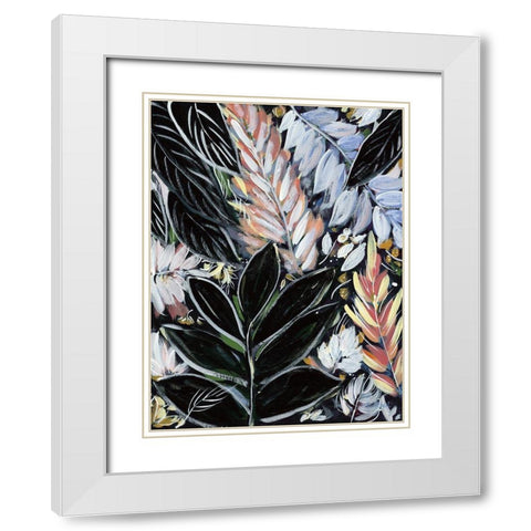Dark Palms I White Modern Wood Framed Art Print with Double Matting by Ebert, Roey