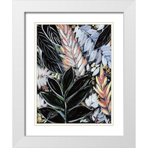 Dark Palms I White Modern Wood Framed Art Print with Double Matting by Ebert, Roey