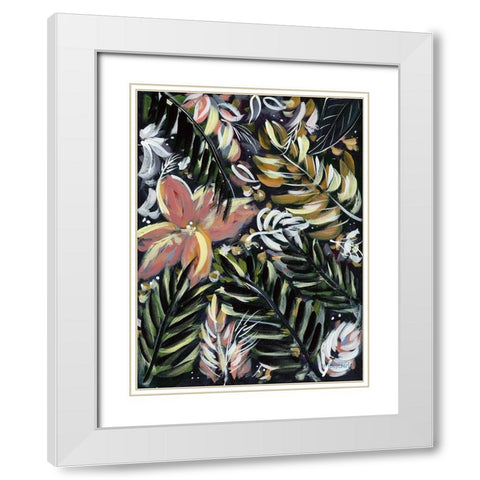 Dark Palms II White Modern Wood Framed Art Print with Double Matting by Ebert, Roey