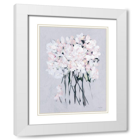 Romantic Floral I White Modern Wood Framed Art Print with Double Matting by Ebert, Roey