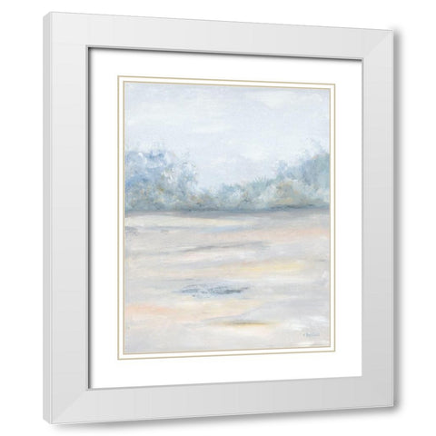 Landscape I White Modern Wood Framed Art Print with Double Matting by Ebert, Roey