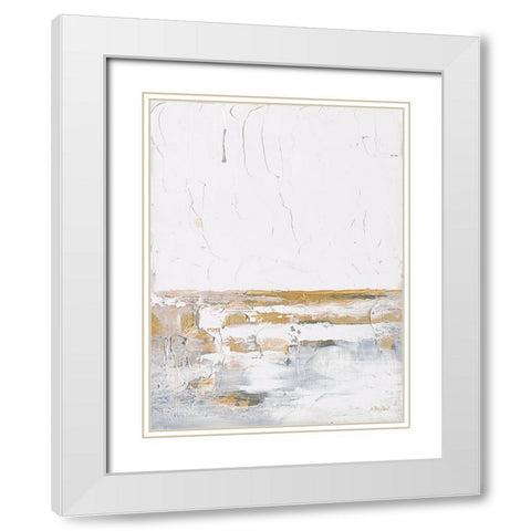 Golden Dreams White Modern Wood Framed Art Print with Double Matting by Ebert, Roey