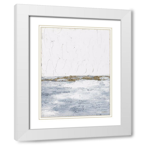 Golden Hopes White Modern Wood Framed Art Print with Double Matting by Ebert, Roey