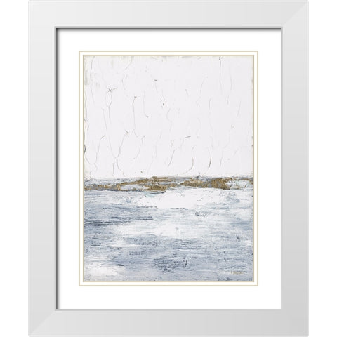 Golden Hopes White Modern Wood Framed Art Print with Double Matting by Ebert, Roey