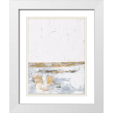 Golden Wishes White Modern Wood Framed Art Print with Double Matting by Ebert, Roey