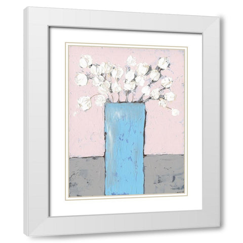 Cotton Vase White Modern Wood Framed Art Print with Double Matting by Ebert, Roey