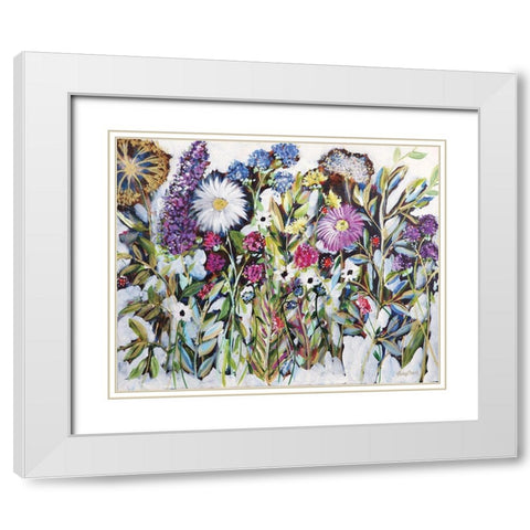 Storybook Garden White Modern Wood Framed Art Print with Double Matting by Ebert, Roey
