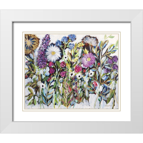 Storybook Garden White Modern Wood Framed Art Print with Double Matting by Ebert, Roey