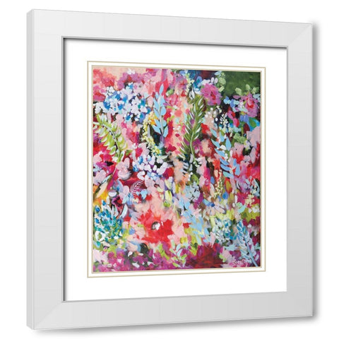 Joyful Always White Modern Wood Framed Art Print with Double Matting by Ebert, Roey
