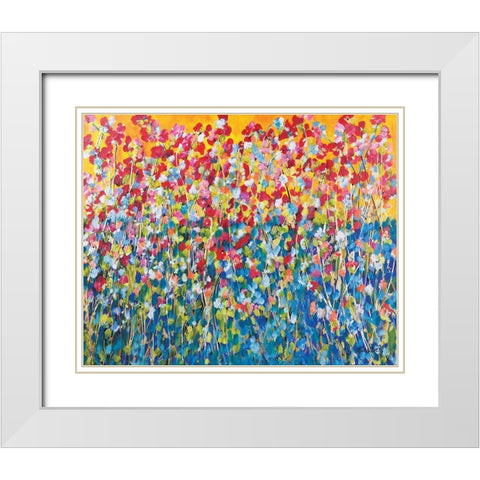 Happiness White Modern Wood Framed Art Print with Double Matting by Ebert, Roey