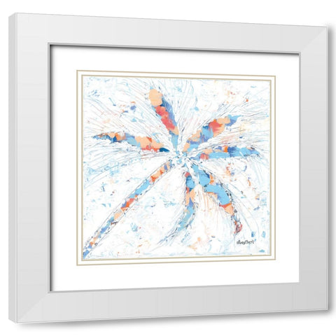 Palm Tree I White Modern Wood Framed Art Print with Double Matting by Ebert, Roey