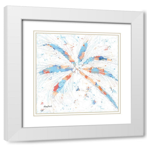 Palm Tree II White Modern Wood Framed Art Print with Double Matting by Ebert, Roey