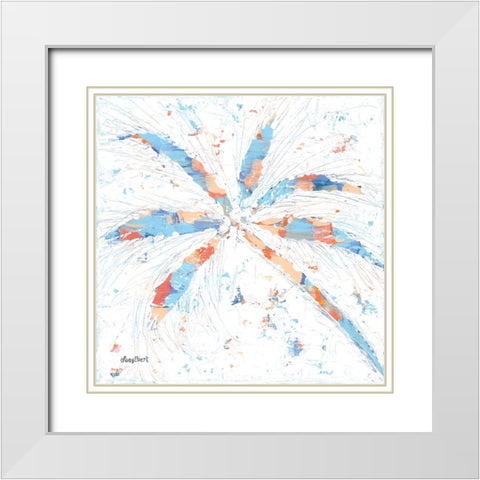 Palm Tree II White Modern Wood Framed Art Print with Double Matting by Ebert, Roey