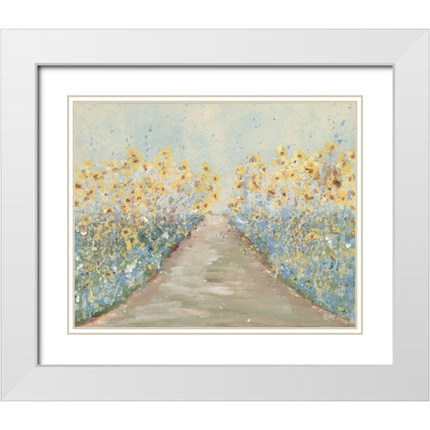 Path to Buttercup Cottage White Modern Wood Framed Art Print with Double Matting by Ebert, Roey