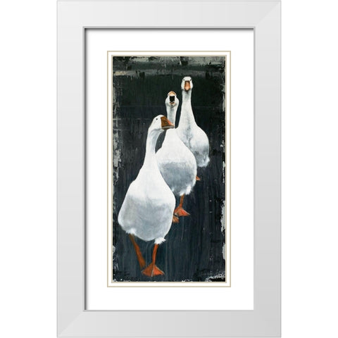 Ready, Set, Go White Modern Wood Framed Art Print with Double Matting by Redman, Suzi