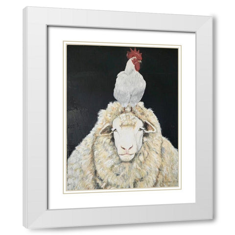 Mellow  White Modern Wood Framed Art Print with Double Matting by Redman, Suzi