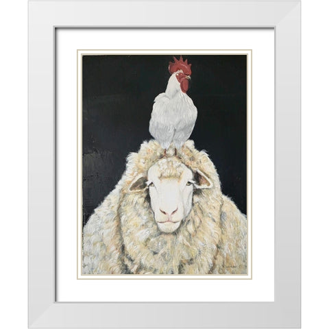 Mellow  White Modern Wood Framed Art Print with Double Matting by Redman, Suzi
