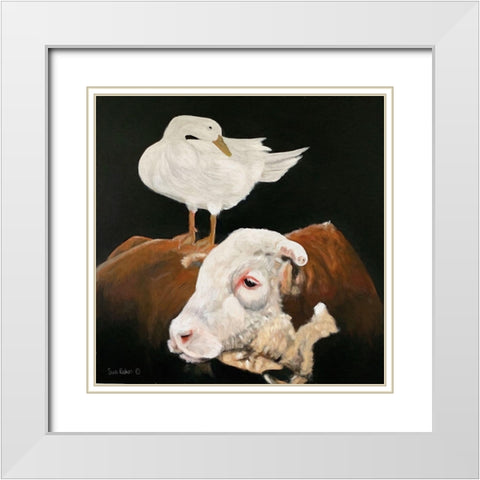 Patience and Pride White Modern Wood Framed Art Print with Double Matting by Redman, Suzi
