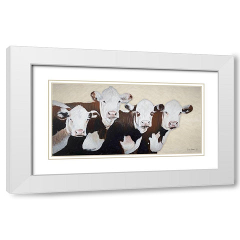 Girls   White Modern Wood Framed Art Print with Double Matting by Redman, Suzi