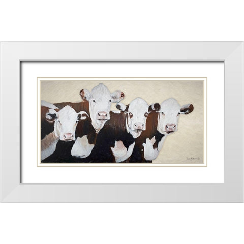 Girls   White Modern Wood Framed Art Print with Double Matting by Redman, Suzi