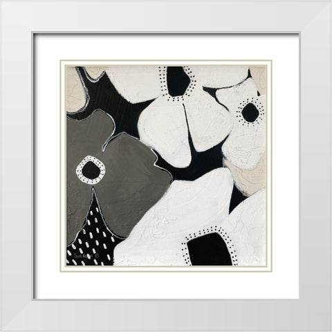 Hello I White Modern Wood Framed Art Print with Double Matting by Redman, Suzi
