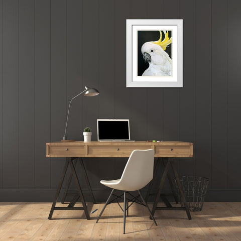 White Cockatoo White Modern Wood Framed Art Print with Double Matting by Redman, Suzi
