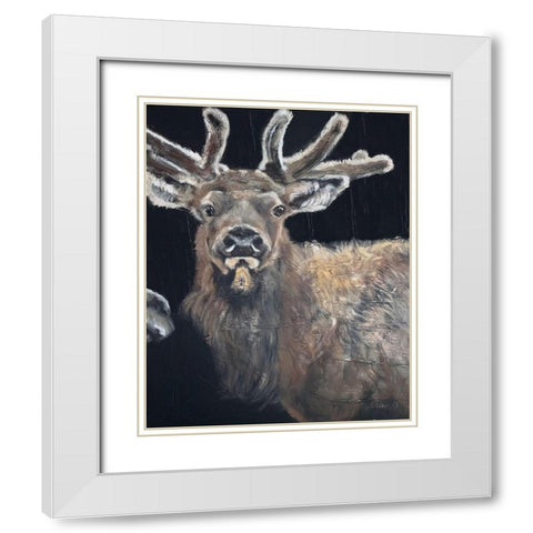 Hear the Word II    White Modern Wood Framed Art Print with Double Matting by Redman, Suzi