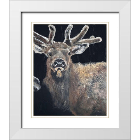 Hear the Word II    White Modern Wood Framed Art Print with Double Matting by Redman, Suzi