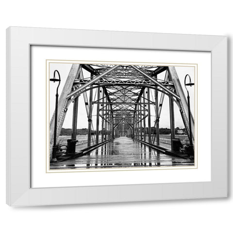 Bridge No. 9 White Modern Wood Framed Art Print with Double Matting by Rigsby, Jennifer