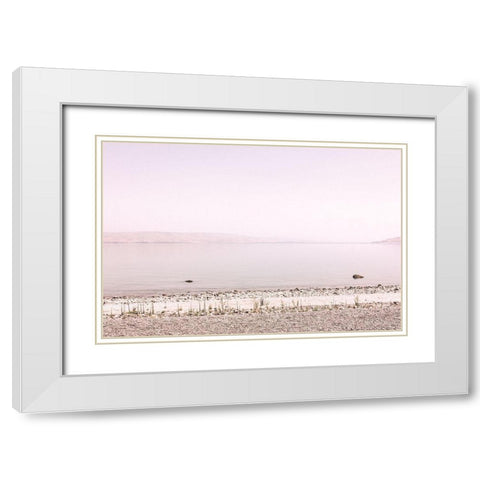 Pastel Sea II White Modern Wood Framed Art Print with Double Matting by Rigsby, Jennifer