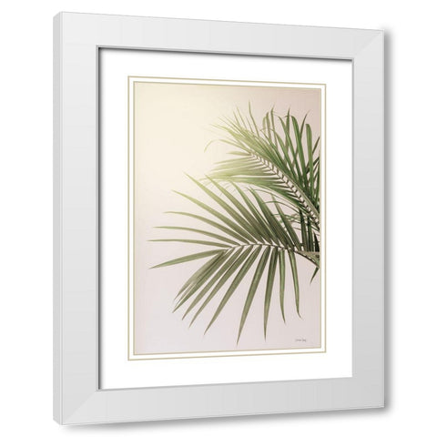 Sunkissed Palm White Modern Wood Framed Art Print with Double Matting by Rigsby, Jennifer