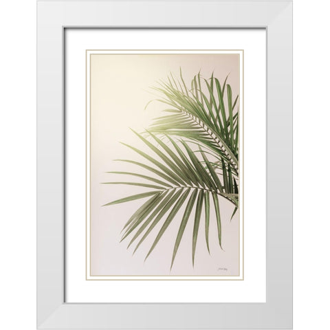 Sunkissed Palm White Modern Wood Framed Art Print with Double Matting by Rigsby, Jennifer