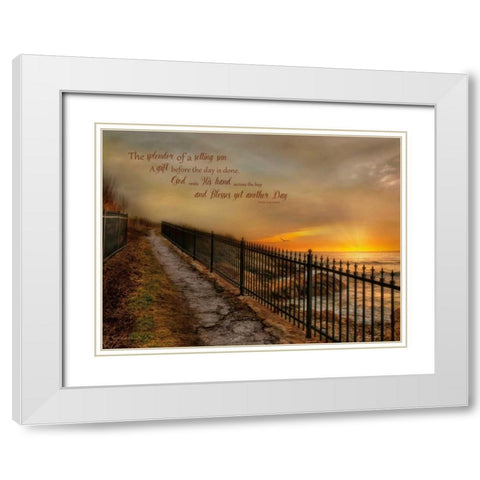 Gods Gift White Modern Wood Framed Art Print with Double Matting by Vieira, Robin-Lee