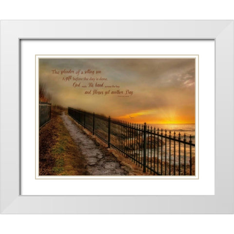 Gods Gift White Modern Wood Framed Art Print with Double Matting by Vieira, Robin-Lee