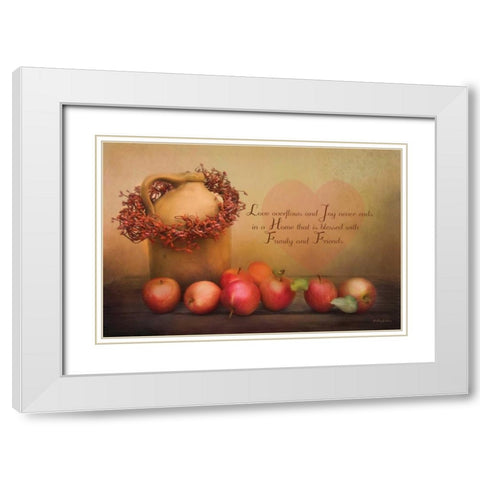 Family and Friends White Modern Wood Framed Art Print with Double Matting by Vieira, Robin-Lee