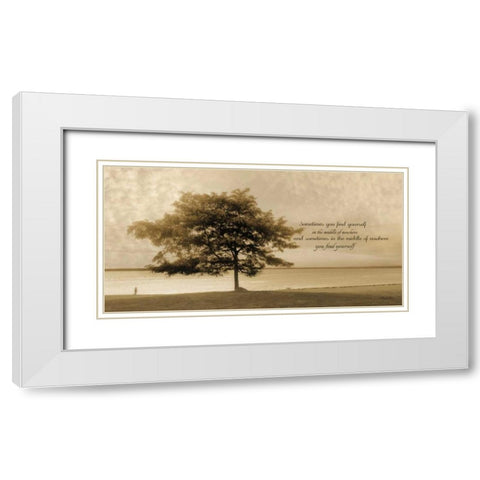 Find Yourself White Modern Wood Framed Art Print with Double Matting by Vieira, Robin-Lee