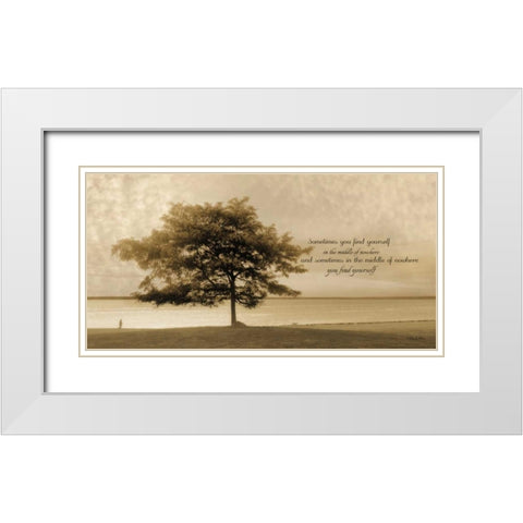 Find Yourself White Modern Wood Framed Art Print with Double Matting by Vieira, Robin-Lee