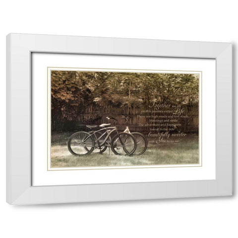 Journey Together White Modern Wood Framed Art Print with Double Matting by Vieira, Robin-Lee