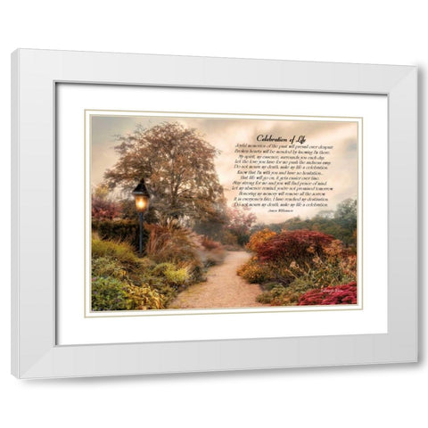 Celebration of Life White Modern Wood Framed Art Print with Double Matting by Vieira, Robin-Lee