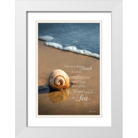Take Me to the Beach White Modern Wood Framed Art Print with Double Matting by Vieira, Robin-Lee