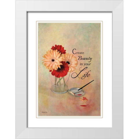 Create Beauty in Your Life White Modern Wood Framed Art Print with Double Matting by Vieira, Robin-Lee