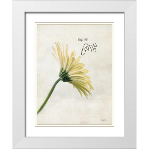 Keep the Faith White Modern Wood Framed Art Print with Double Matting by Vieira, Robin-Lee