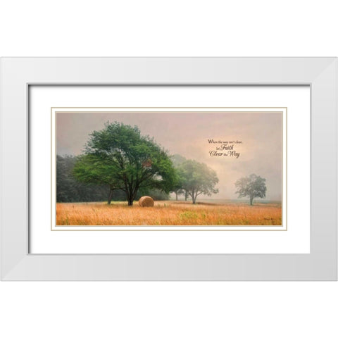 Let Faith Clear the Way White Modern Wood Framed Art Print with Double Matting by Vieira, Robin-Lee