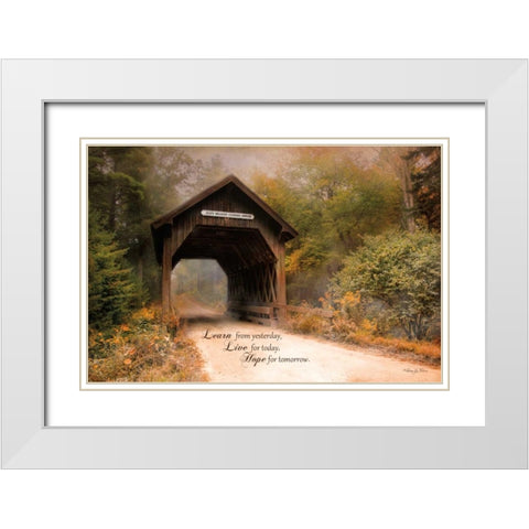 Live for Today White Modern Wood Framed Art Print with Double Matting by Vieira, Robin-Lee