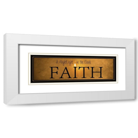 Faith White Modern Wood Framed Art Print with Double Matting by Vieira, Robin-Lee