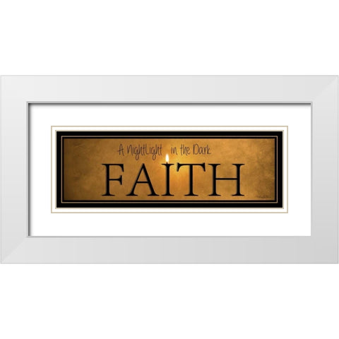 Faith White Modern Wood Framed Art Print with Double Matting by Vieira, Robin-Lee