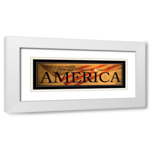 America White Modern Wood Framed Art Print with Double Matting by Vieira, Robin-Lee