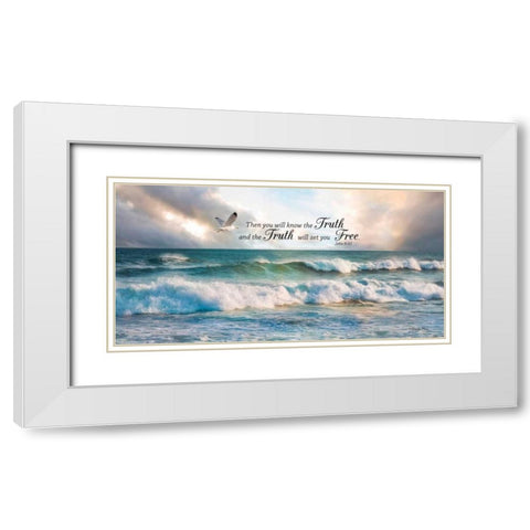 The Truth White Modern Wood Framed Art Print with Double Matting by Vieira, Robin-Lee